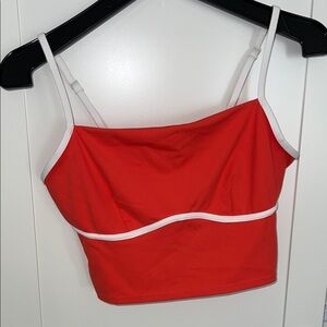 Buttery soft JoyLab Reddish orange and White Tank Top from target